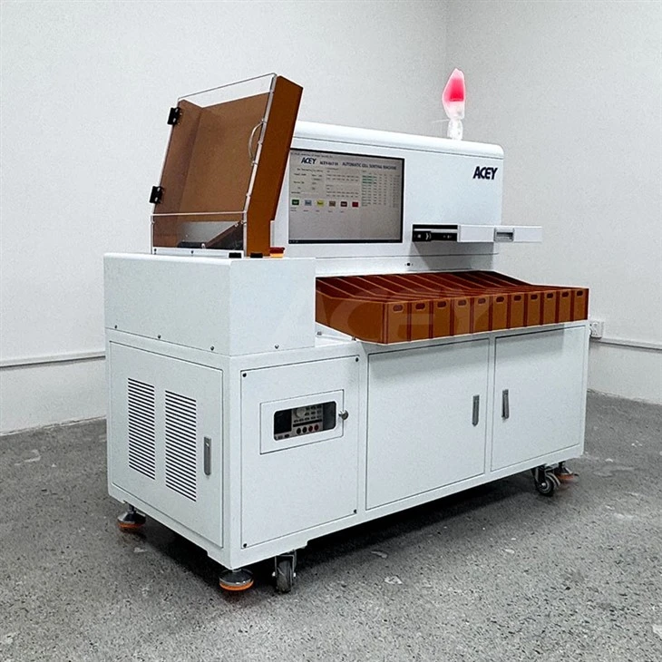 battery cell testing and sorting machine